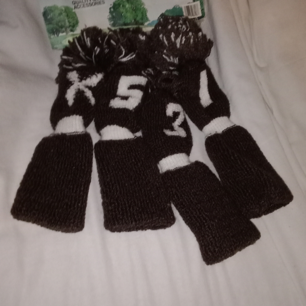 Voit Acrylic Knit Golf Club Head Covers New Old Stock Set Of 4